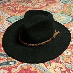 WIND RIVER BY BAILEY SWITCHBACK BLACK HAT LITE FELT WOOL MADE IN USA SMALL